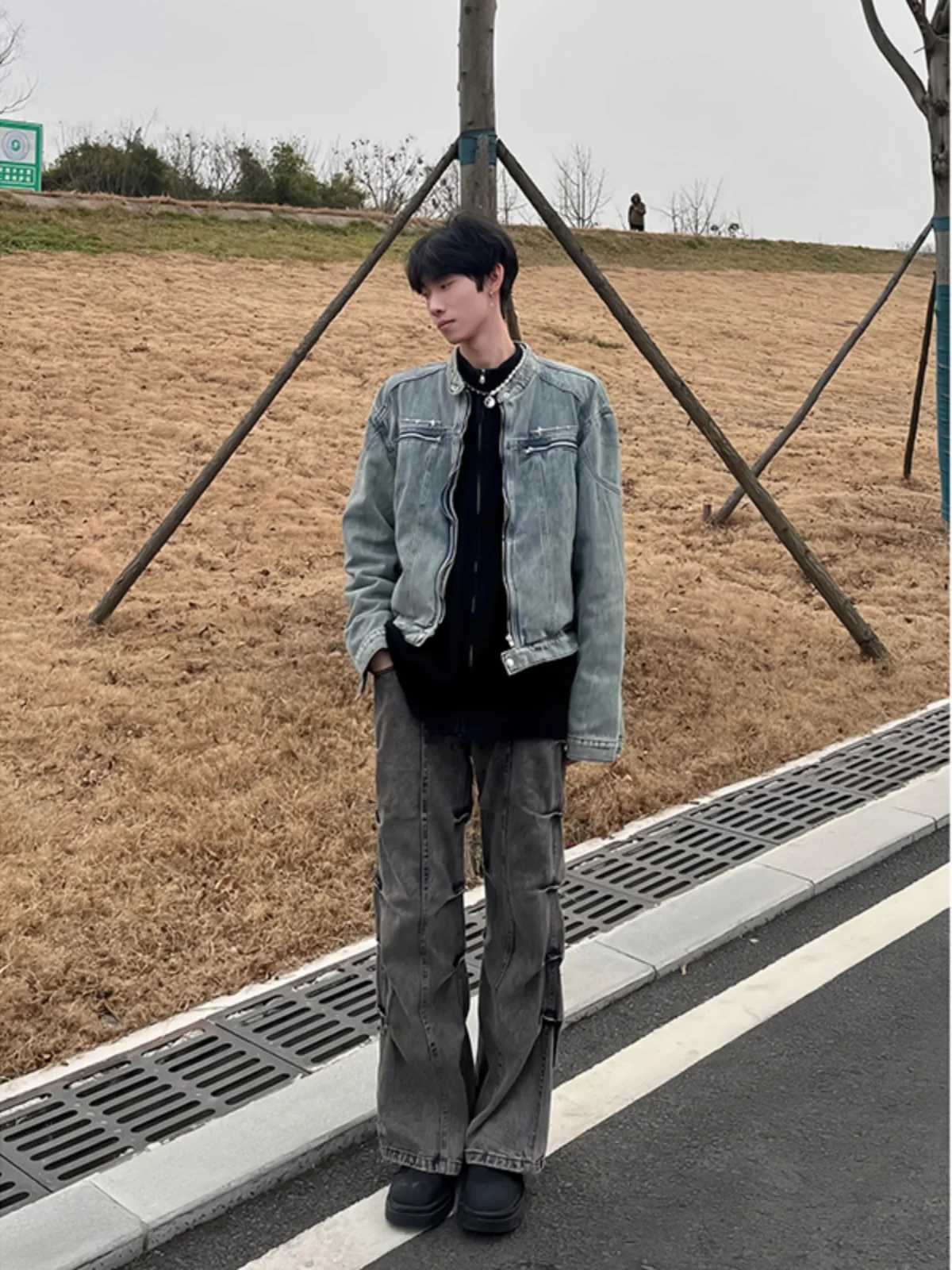 Металлическая джинсовая куртка для мужчин, весенне-осенняя, с подплечниками, Cleanfit, Haome Clip, молодежная повседневная верхняя одежда
Металлическая джинсовая куртка для мужчин, весенне-осенняя, с подплечниками, Cleanfit, Haome Clip, молодежная повседневная верхняя одежда