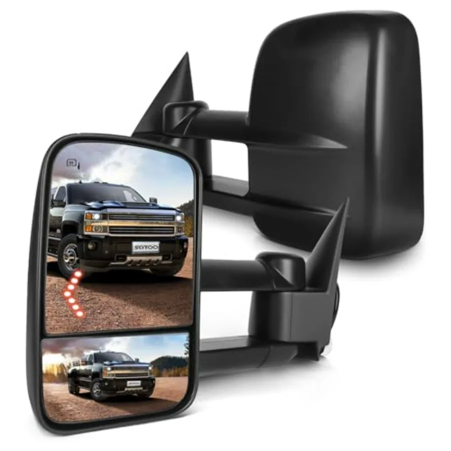 Power Heated Signal Telescopic Towing Mirrors for Chevy GMC Pickup Truck 2003-2007 Silverado Sierra GM1320355 GM1321355 Black
Power Heated Signal Telescopic Towing Mirrors for Chevy GMC Pickup Truck 2003-2007 Silverado Sierra GM1320355 GM1321355 Black