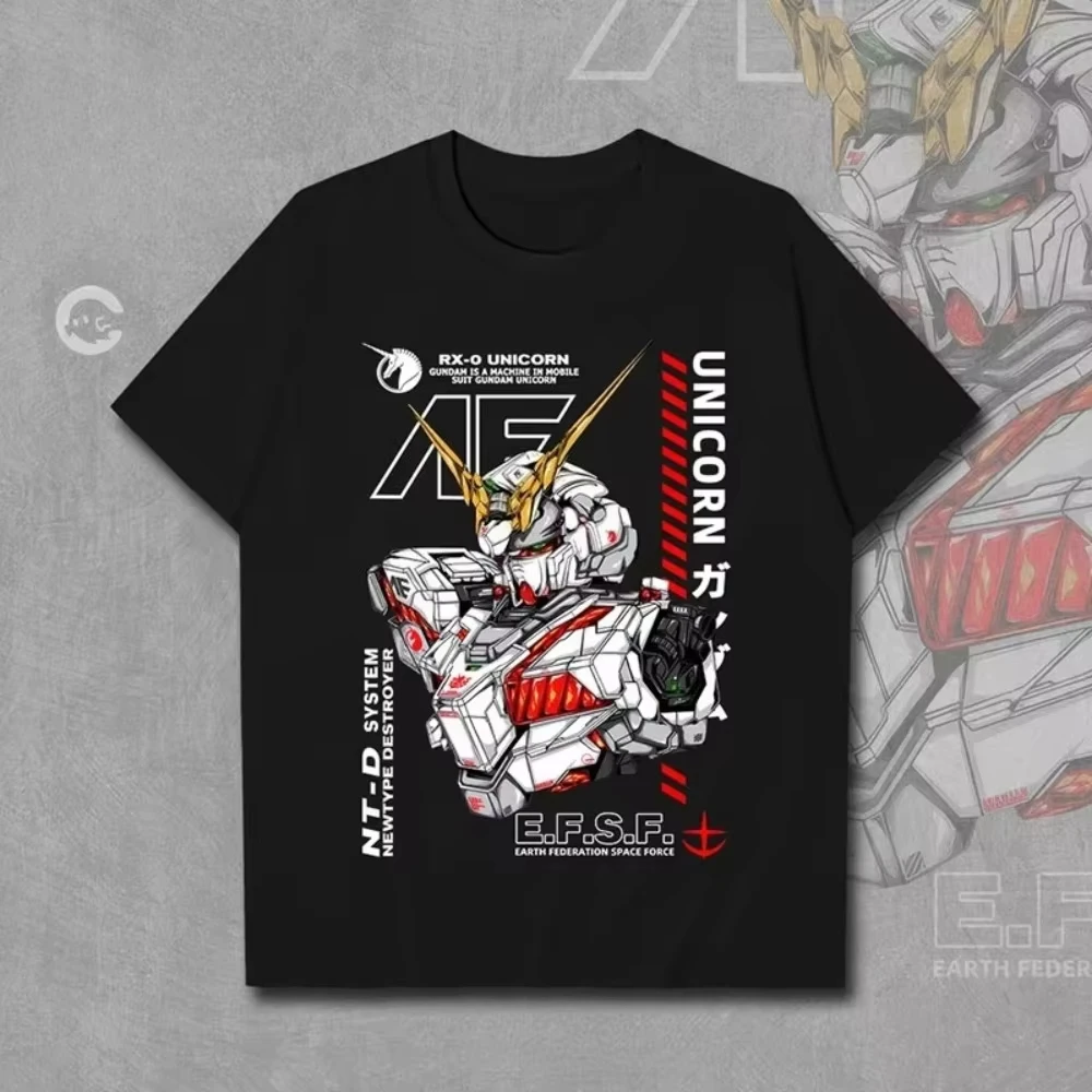 BANDAI Gundam RX-0 Unicorn Unisex Pure Cotton T-shirt 2026 Summer Hot Anime Print Loose Casual Parent-child Short Sleeved Top
BANDAI Gundam RX-0 Unicorn Unisex Pure Cotton T-shirt 2026 Summer Hot Anime Print Loose Casual Parent-child Short Sleeved Top