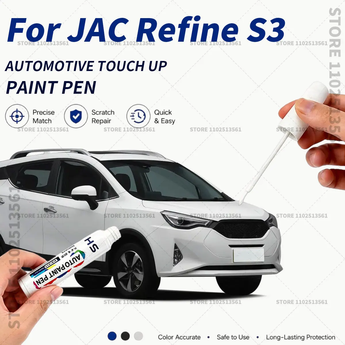 For JAC Refine S3 White Black Universal Car Touch Up Paint Pen Quick Repair Scratch Remover Auto Paint Brush Easy Application
For JAC Refine S3 White Black Universal Car Touch Up Paint Pen Quick Repair Scratch Remover Auto Paint Brush Easy Application