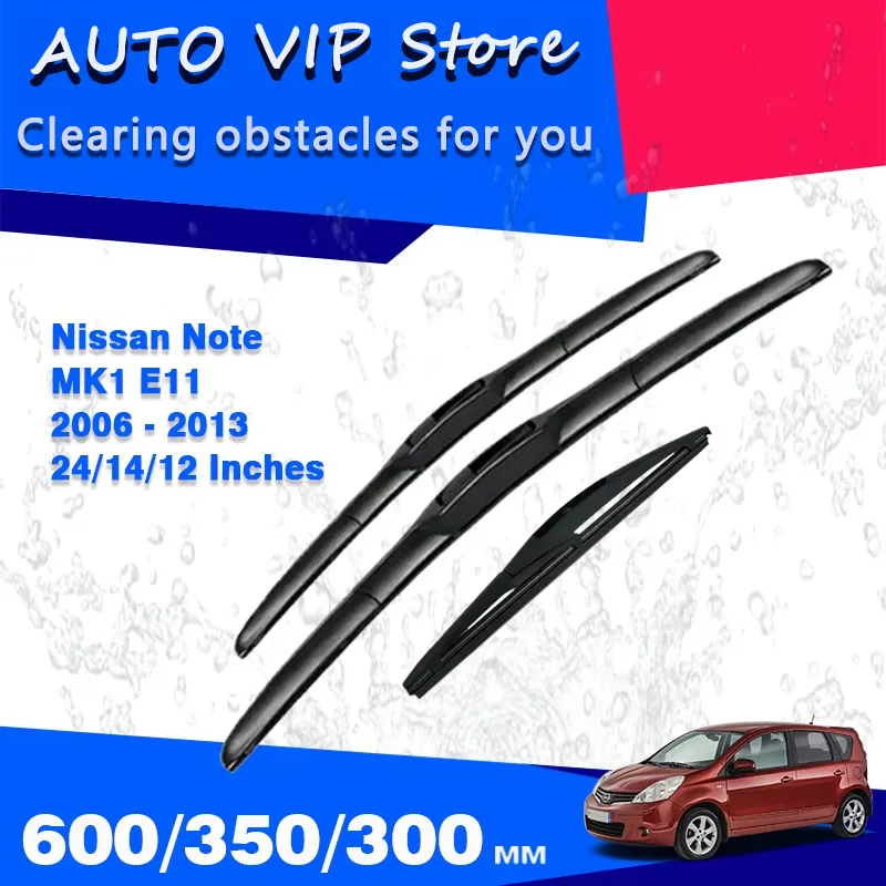 For Nissan Note MK1 E11 2006 - 2013 Front Rear Windshield Wiper Blades Windscreen Car Accessories 2007 2008 2009 2010 2011 2012
For Nissan Note MK1 E11 2006 - 2013 Front Rear Windshield Wiper Blades Windscreen Car Accessories 2007 2008 2009 2010 2011 2012
