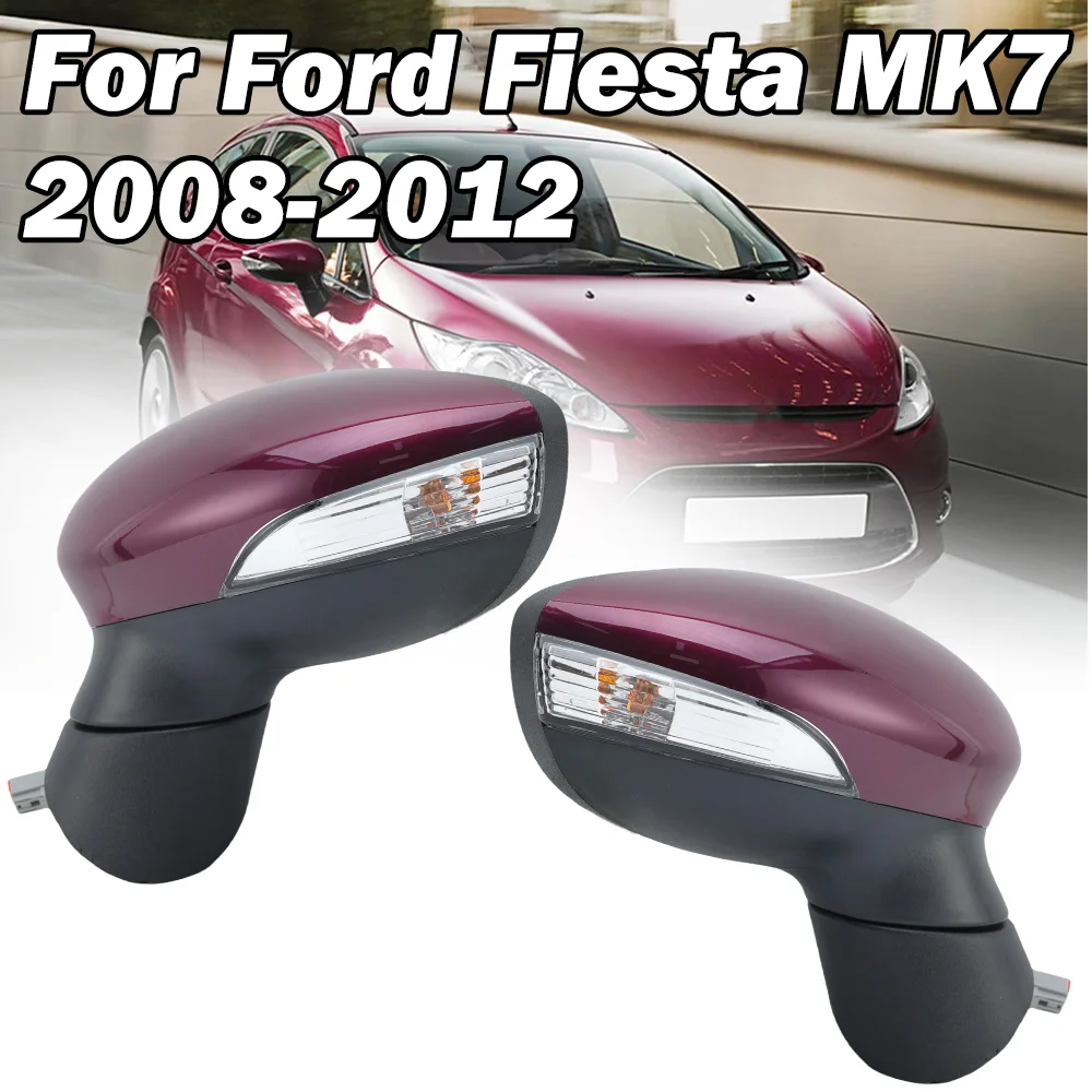 6 Wires Side Rearview Mirror Assembly For Ford Fiesta MK7 2008-2012 Electric Violet magenta Red Side Door Mirror Car Accessories
6 Wires Side Rearview Mirror Assembly For Ford Fiesta MK7 2008-2012 Electric Violet magenta Red Side Door Mirror Car Accessories