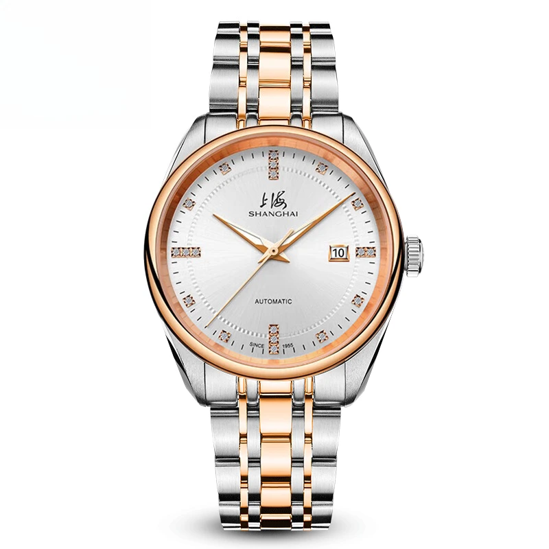 Shanghai Watch Men's National Series Diamond-encrusted Fashionable Transparent Waterproof Steel Belt Mechanical Watch
Shanghai Watch Men's National Series Diamond-encrusted Fashionable Transparent Waterproof Steel Belt Mechanical Watch