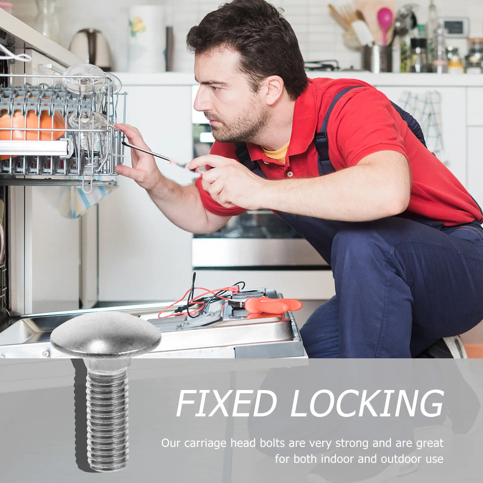 30Pcs Stainless Steel Carriage Bolts Square Neck Anti-Corrosion Strong for Indoor Outdoor Marine Use Round Head Screws
30Pcs Stainless Steel Carriage Bolts Square Neck Anti-Corrosion Strong for Indoor Outdoor Marine Use Round Head Screws