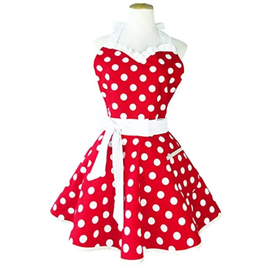 Lovely Sweetheart Retro Kitchen Aprons Woman Girl Cotton Polka Dot Cooking Salon Dr Pinafore Vintage Apron Mothers Gift Red
Lovely Sweetheart Retro Kitchen Aprons Woman Girl Cotton Polka Dot Cooking Salon Dr Pinafore Vintage Apron Mothers Gift Red