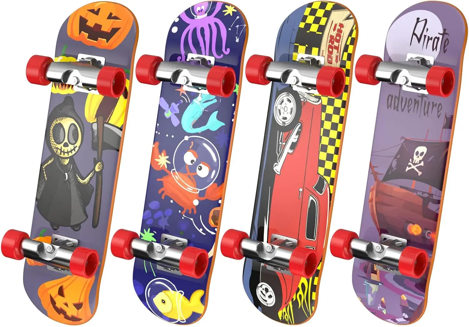 4-Pack Mini Finger Skateboards, Creative Fingertip Toy for Kids & Adults, Portable Skill Trainer
4-Pack Mini Finger Skateboards, Creative Fingertip Toy for Kids & Adults, Portable Skill Trainer