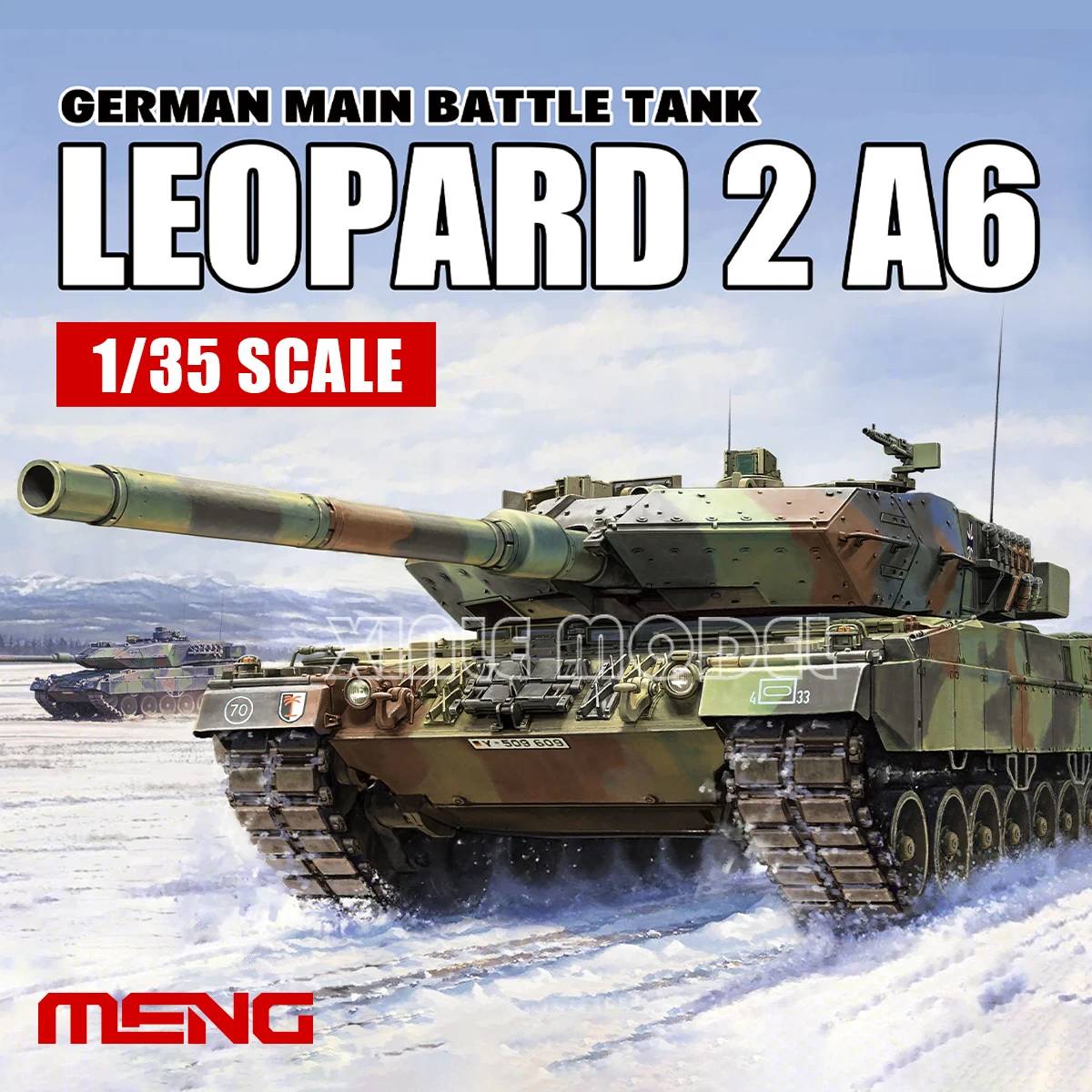 MENG plastic assembled tank model kit TS055 German Leopard 2A6 main battle tank picture 1/35
MENG plastic assembled tank model kit TS055 German Leopard 2A6 main battle tank picture 1/35