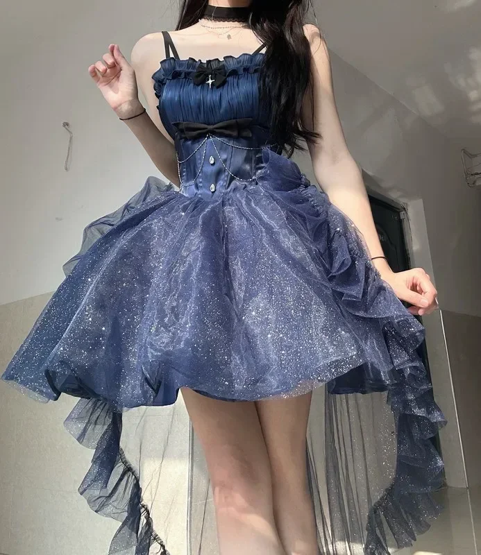 Cos Lolita Evening Princess Dresses Vintage Slightly Glitter Skirt Kikyo North Star Light Dress Sky Blue Skirt Sparkling Dress
Cos Lolita Evening Princess Dresses Vintage Slightly Glitter Skirt Kikyo North Star Light Dress Sky Blue Skirt Sparkling Dress