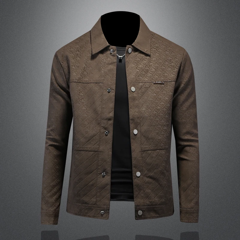 Мужская кожаная куртка Slim Fit для мотоциклистов, модная трендовая короткая куртка, повседневная, с длинными рукавами, на одной пуговице, однотонная, из искусственной кожи
Мужская кожаная куртка Slim Fit для мотоциклистов, модная трендовая короткая куртка, повседневная, с длинными рукавами, на одной пуговице, однотонная, из искусственной кожи