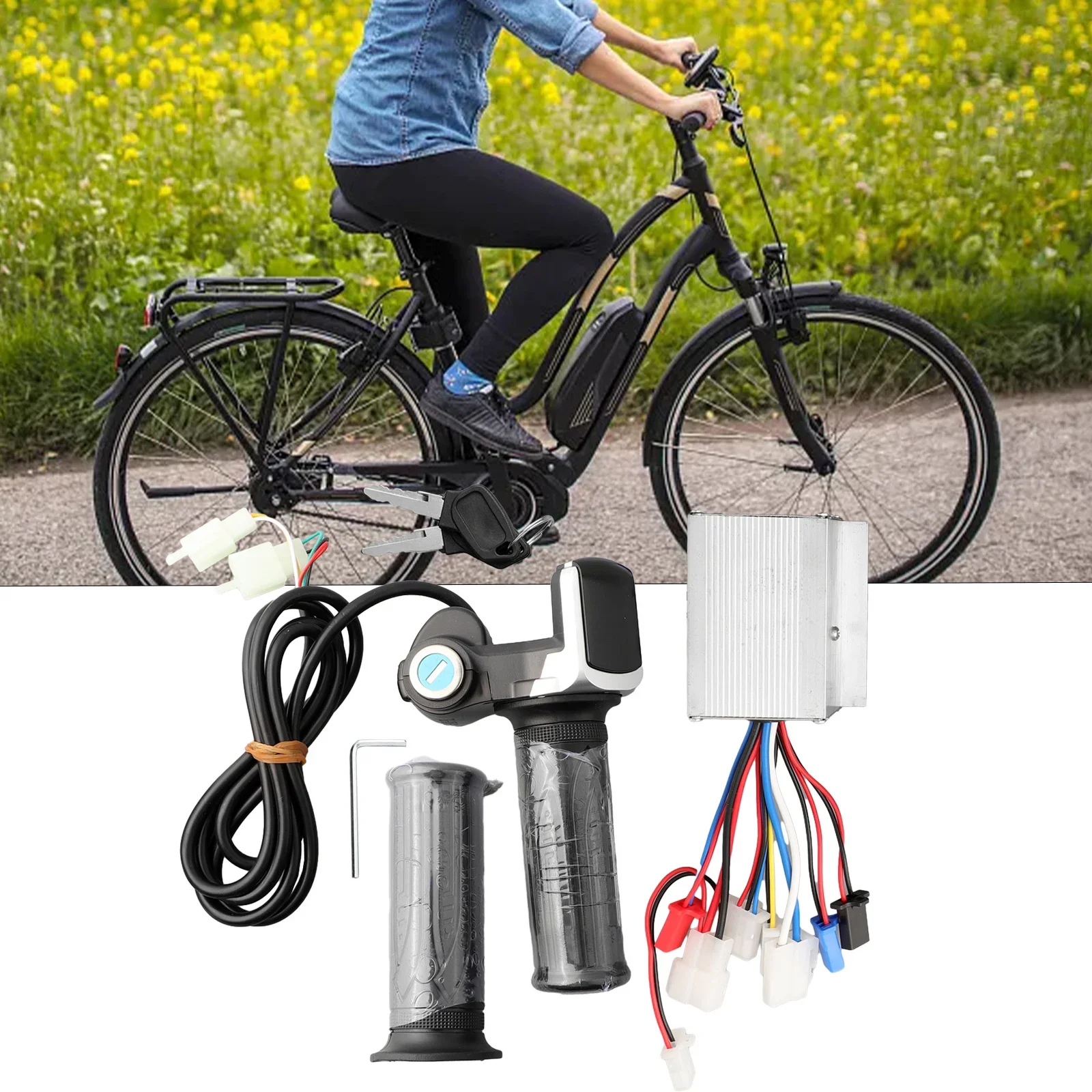 Brushed Controller Throttle Grip Kits 24V 36V 48V 250W/350W/500W/1000W For Electric Scooter E-Bike Controller Retrofit Set Part
Brushed Controller Throttle Grip Kits 24V 36V 48V 250W/350W/500W/1000W For Electric Scooter E-Bike Controller Retrofit Set Part