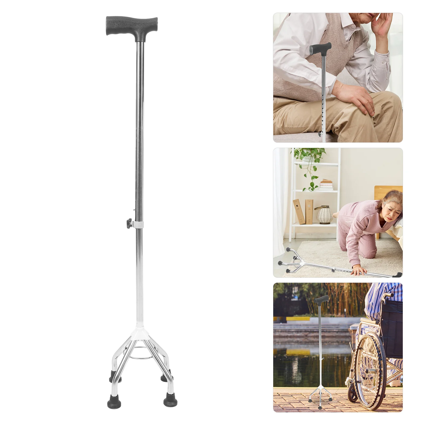 Adjustable Detachable Four Legs Walking Cane Elderly Crutches Men Rubber Stainless Steel Hiking Stick Trekking Pole Nonslip
Adjustable Detachable Four Legs Walking Cane Elderly Crutches Men Rubber Stainless Steel Hiking Stick Trekking Pole Nonslip
