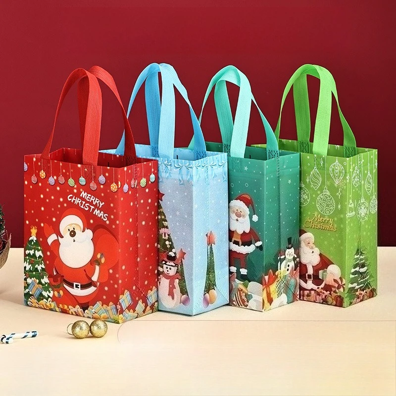Christmas Tote Bag, Large Reusable Gift Shopping Bag with Handle, Cheerful Xmas Print Party Decorations for Holiday Home Storage
Christmas Tote Bag, Large Reusable Gift Shopping Bag with Handle, Cheerful Xmas Print Party Decorations for Holiday Home Storage