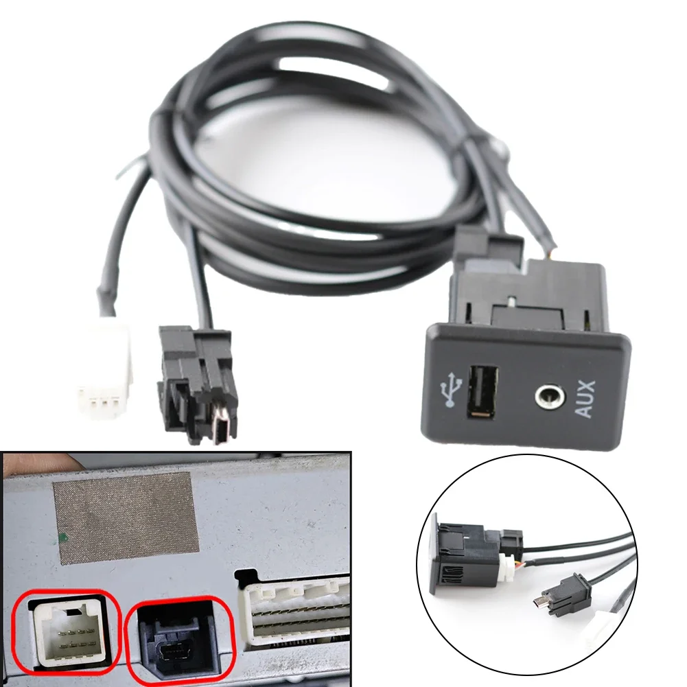 150CM Car AUX Audio Interface + 8Pin + USB Cable Black 8pin ABS 28023-4BA0B / 795405004 For Nissan 370Z Altima Frontier Kicks-
150CM Car AUX Audio Interface + 8Pin + USB Cable Black 8pin ABS 28023-4BA0B / 795405004 For Nissan 370Z Altima Frontier Kicks-