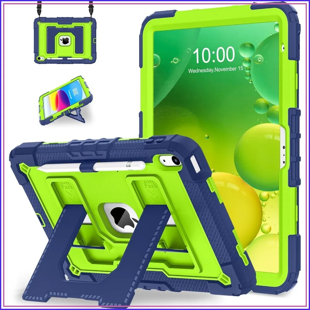 Military Grade Shockproof Case for iPad 11th Gen 11" (2025) & iPad 10th Gen 10.9" (2022), with Pencil Holder & Shoulder Strap, Navy Green
Military Grade Shockproof Case for iPad 11th Gen 11" (2025) & iPad 10th Gen 10.9" (2022), with Pencil Holder & Shoulder Strap, Navy Green