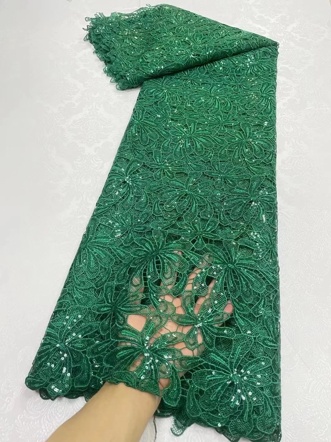 High Quality African Nigerian Embroidery Lace Fabric French Tulle Wedding Party Dress Water Soluble Guipure Sequins Lace 5Yards
High Quality African Nigerian Embroidery Lace Fabric French Tulle Wedding Party Dress Water Soluble Guipure Sequins Lace 5Yards