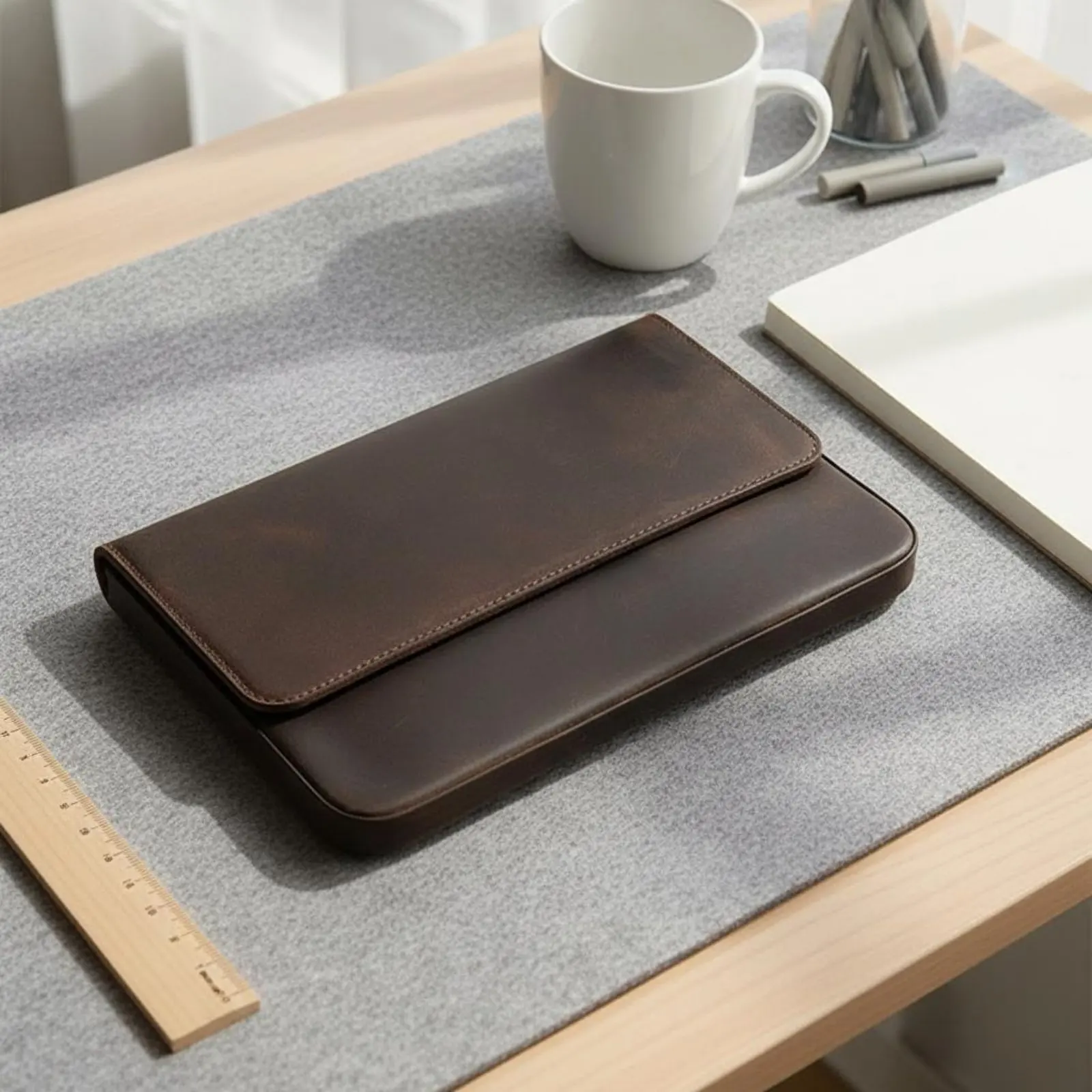 Drawer & Design Pen Organizer Snap Closure Leather Writing Pen Holder Handmade for Students, Office, Desk Organization
Drawer & Design Pen Organizer Snap Closure Leather Writing Pen Holder Handmade for Students, Office, Desk Organization