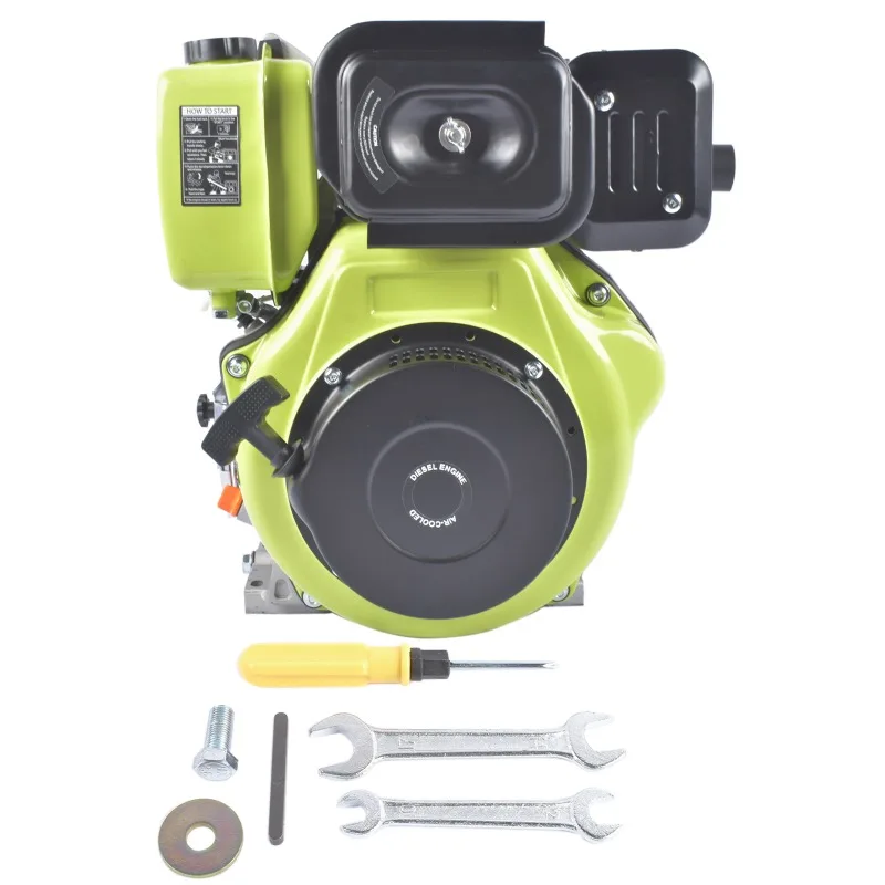 10HP 4Stroke Single-Cylinder Diesel Engine 418CC 6300W Recoil 3600RPM Air Cooled (Green)
10HP 4Stroke Single-Cylinder Diesel Engine 418CC 6300W Recoil 3600RPM Air Cooled (Green)