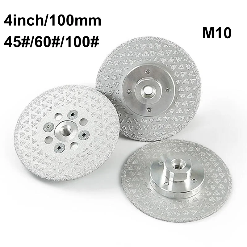 M10 100mm Electroplated Diamond Saw Blade 45#/60#100# Grit Cutting And Grinding Disc Both Sides For Marble Granite Ceramic Tile
M10 100mm Electroplated Diamond Saw Blade 45#/60#100# Grit Cutting And Grinding Disc Both Sides For Marble Granite Ceramic Tile