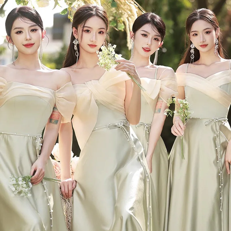 Новое осеннее атласное платье 2024 года для выпускного вечера, повседневное, стройнящее, для сестер/подружек невесты
Новое осеннее атласное платье 2024 года для выпускного вечера, повседневное, стройнящее, для сестер/подружек невесты