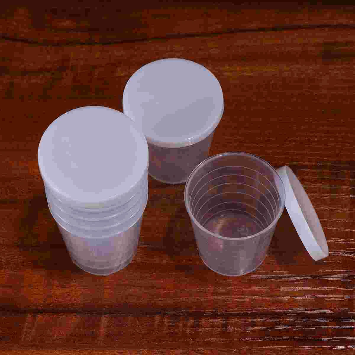 50 Pcs Disposable Measuring Cup Clear Container with Lid Scale Measure Cups Specimen 
50 Pcs Disposable Measuring Cup Clear Container with Lid Scale Measure Cups Specimen