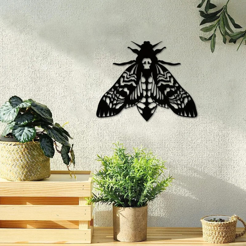 Metal Iron Gothic Death Head Moth Art Wall Hanging Decor Metal Art Iron Moth Sign, Moth Head Sign Living Room Wall Mounted Art
Metal Iron Gothic Death Head Moth Art Wall Hanging Decor Metal Art Iron Moth Sign, Moth Head Sign Living Room Wall Mounted Art