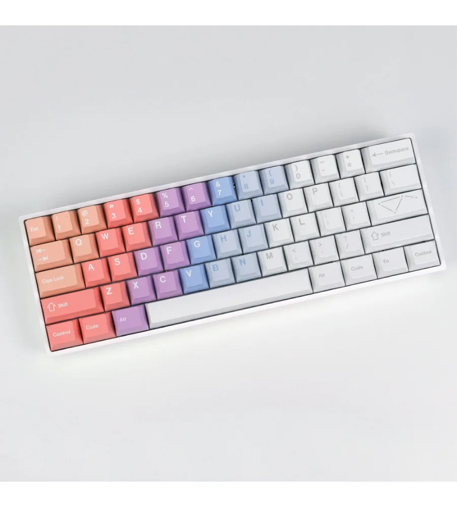Keycap five-sided sublimation PBT original height mechanical keyboard with 61/68/75/84/98/108
Keycap five-sided sublimation PBT original height mechanical keyboard with 61/68/75/84/98/108
