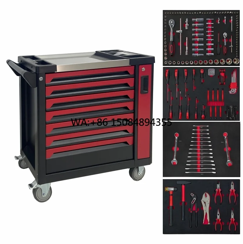Professional Utility Red Workbench Promotional 290pcs Hand Tools 8 Drawers Trolley Garage Workshop Customized Durable SPCC Tool
Professional Utility Red Workbench Promotional 290pcs Hand Tools 8 Drawers Trolley Garage Workshop Customized Durable SPCC Tool