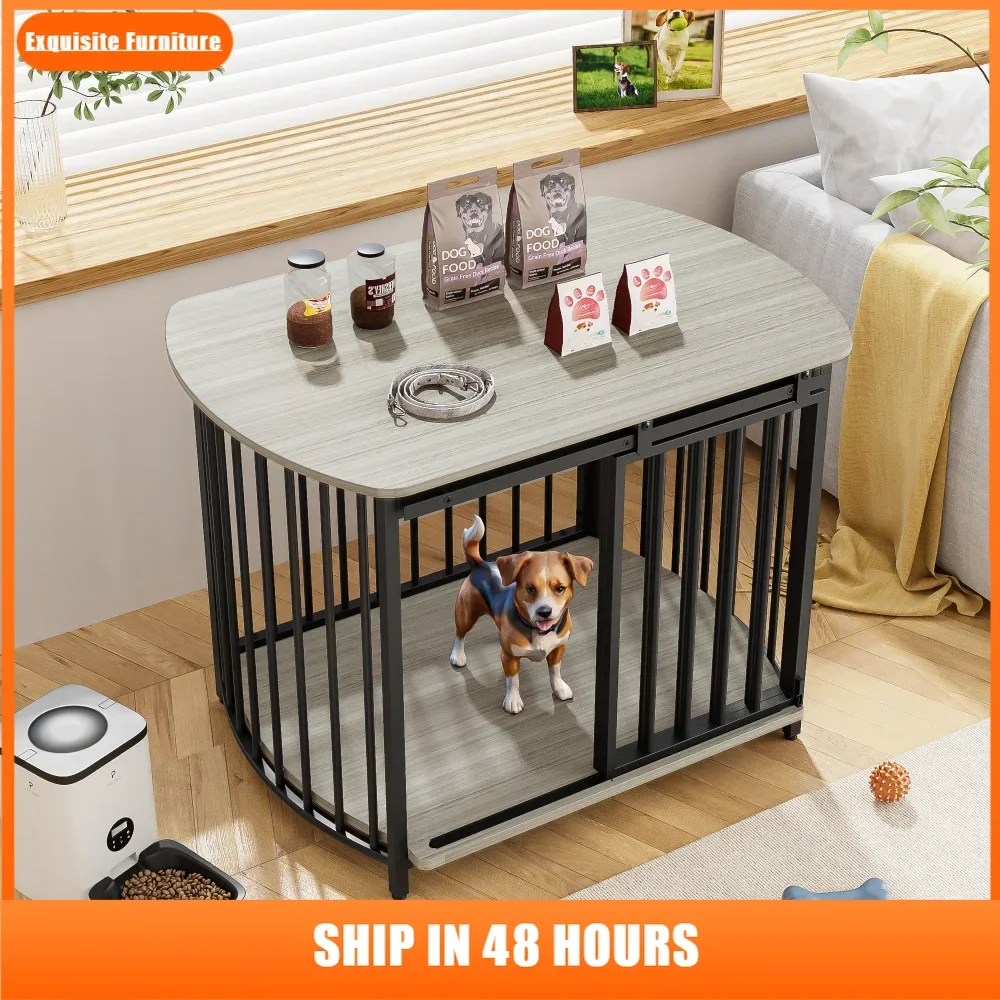 31.5" Furniture Style Dog Crate for Small and Medium Dogs, Wooden Cage Indoor Kennel Furniture, Modern Dog Crate End Table
31.5" Furniture Style Dog Crate for Small and Medium Dogs, Wooden Cage Indoor Kennel Furniture, Modern Dog Crate End Table