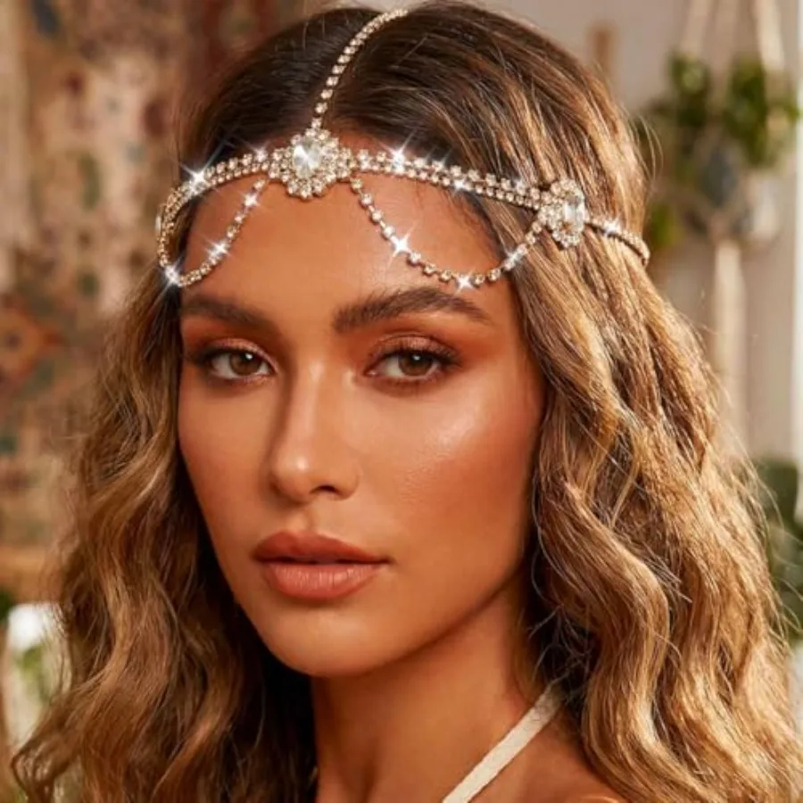 Rhinestone Head Chain Crystal Headpiece Prom Headband Hair Accessories for Women,One Size
Rhinestone Head Chain Crystal Headpiece Prom Headband Hair Accessories for Women,One Size