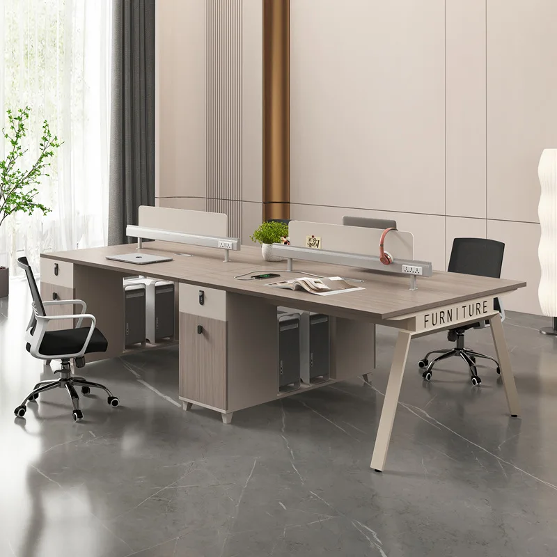 HYS desk staff four or six staff desk with screen, staff office computer table and chair combination
HYS desk staff four or six staff desk with screen, staff office computer table and chair combination