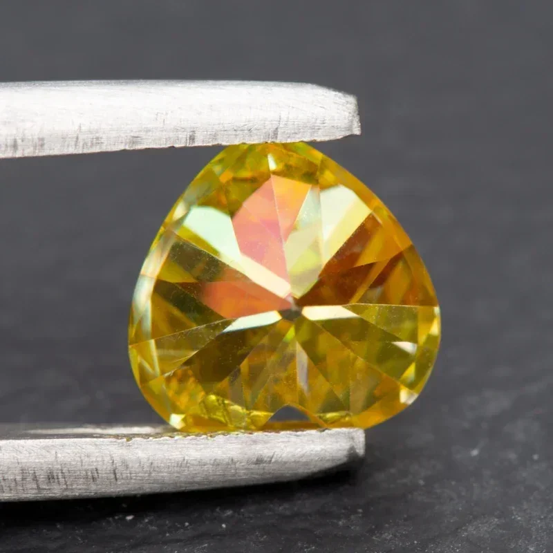 NEW Moissanite Stone Heart Cut Golden Yellow Color Charms for Jewelry Making DIY Necklace Earrings Main Materials Certificate
NEW Moissanite Stone Heart Cut Golden Yellow Color Charms for Jewelry Making DIY Necklace Earrings Main Materials Certificate