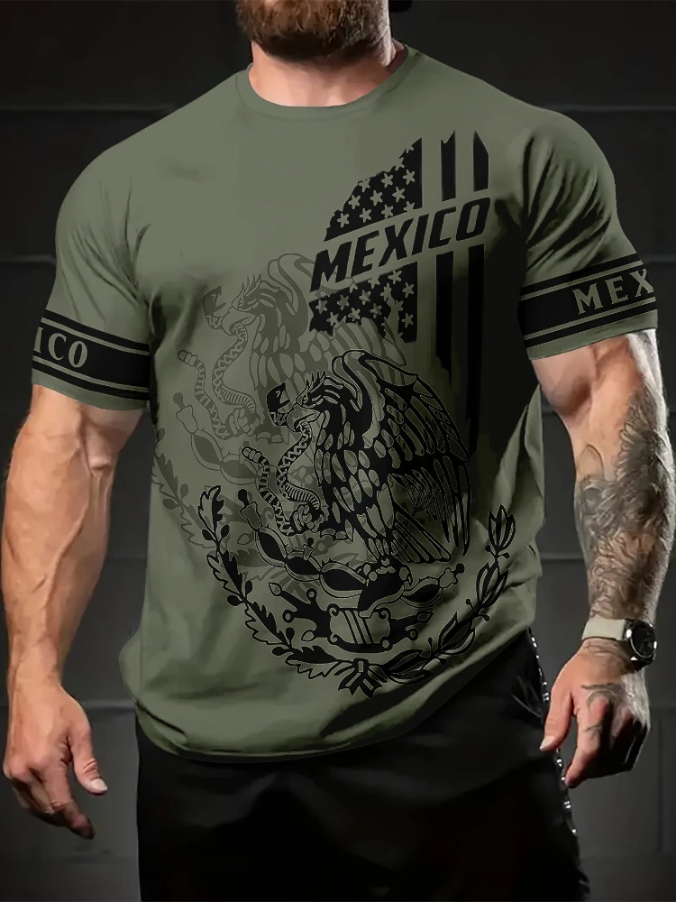 Mens Summer Casual Eagle Print T Shirt Funny Digital Design Short Sleeve Round Neck Comfortable Breathable Tee For Daily Wear
Mens Summer Casual Eagle Print T Shirt Funny Digital Design Short Sleeve Round Neck Comfortable Breathable Tee For Daily Wear