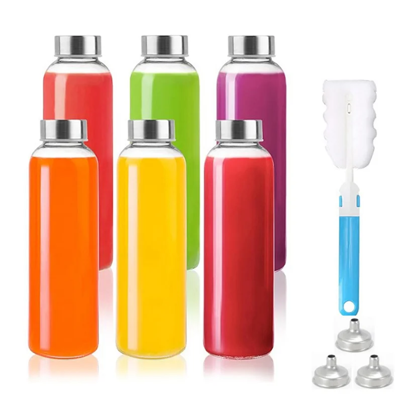 ABKY-6-Pack Glass Juice Bottles With Lids Leakproof Water Bottles Suitable For Juice, Coffee, Drinks, Smoothies, Tea
ABKY-6-Pack Glass Juice Bottles With Lids Leakproof Water Bottles Suitable For Juice, Coffee, Drinks, Smoothies, Tea