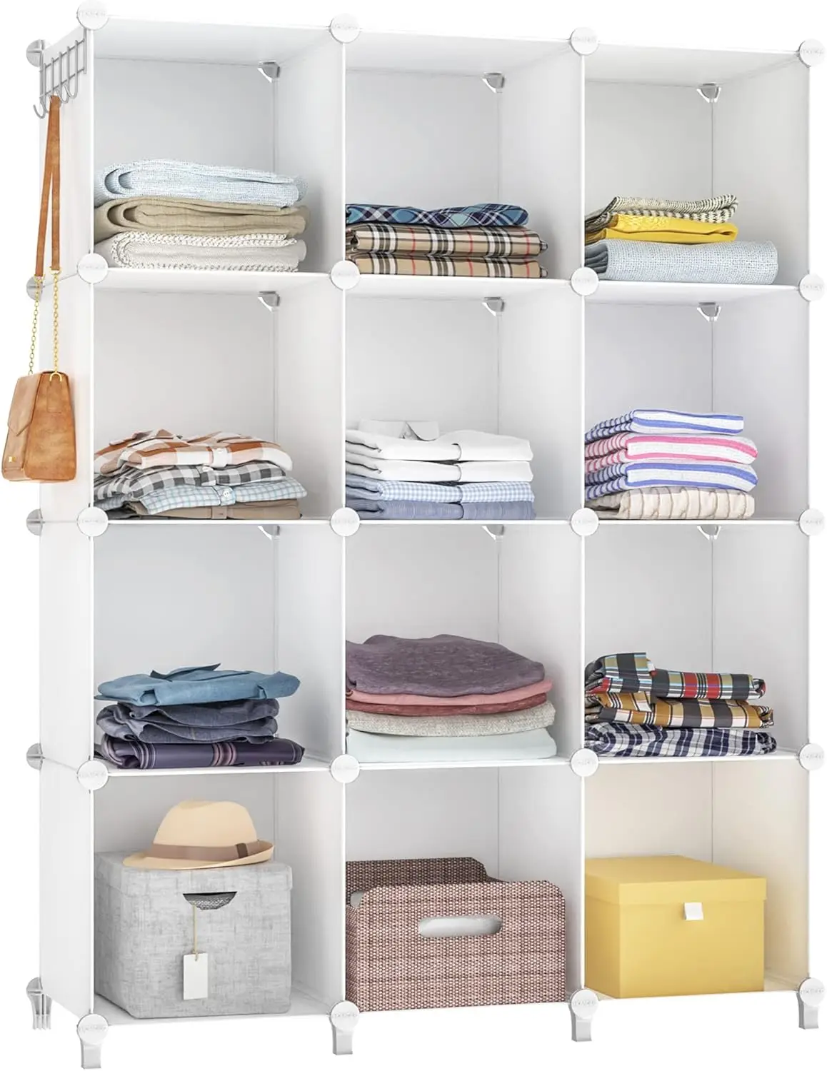 Closet Organizer, 12-Cube Closet Organizers and Storage, Portable Closet Shelves, Clothing Storage (White)
Closet Organizer, 12-Cube Closet Organizers and Storage, Portable Closet Shelves, Clothing Storage (White)