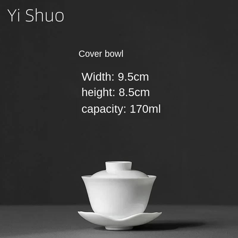 Sweet Ceramic Whiteware Cover Bowl Medium Jade Porcelain Tea Bowl High White Three-Force Bowl Thin Tire Kung Fu Tea Set Gaiwan
Sweet Ceramic Whiteware Cover Bowl Medium Jade Porcelain Tea Bowl High White Three-Force Bowl Thin Tire Kung Fu Tea Set Gaiwan