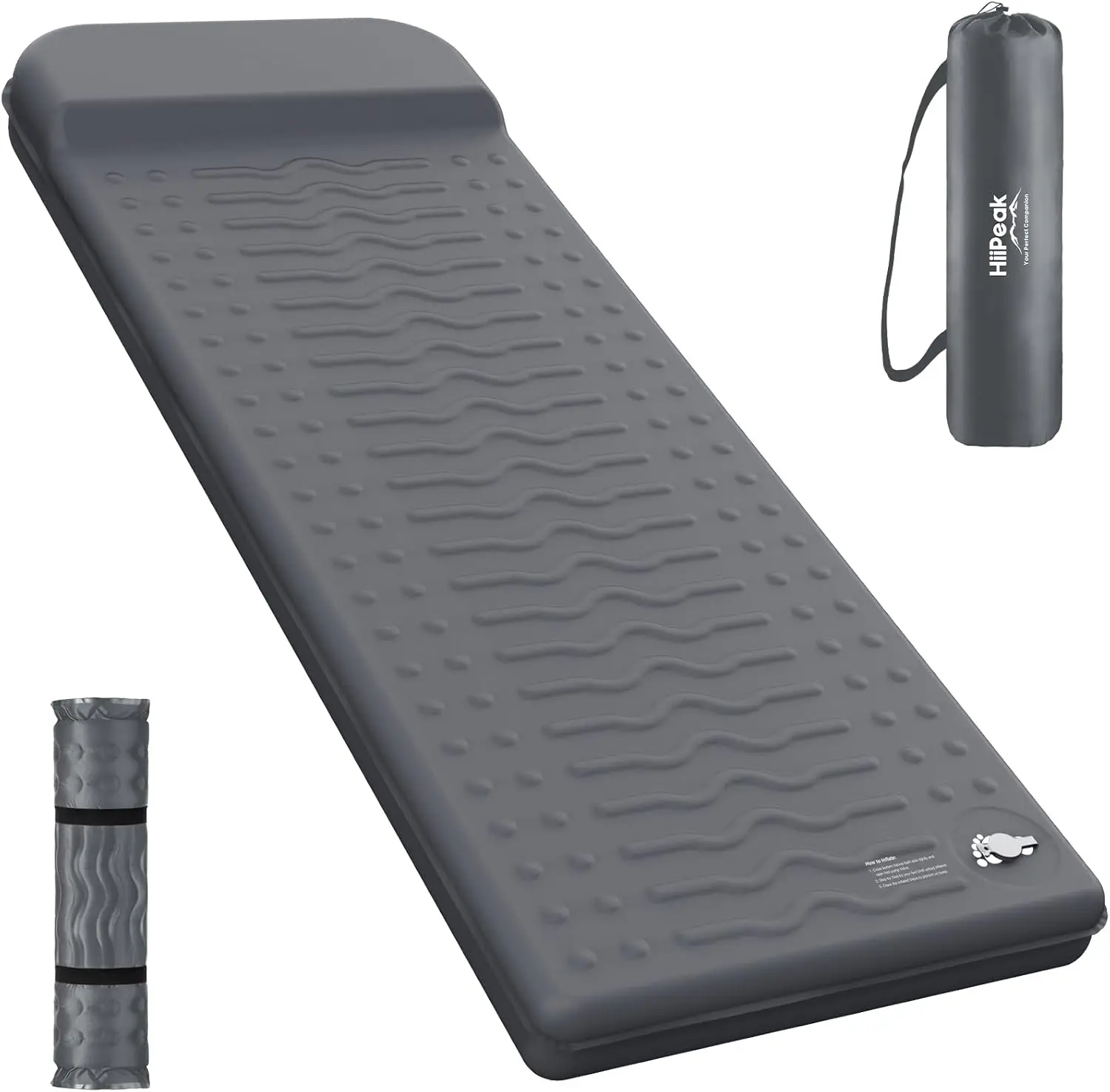 Memory Foam Sleeping Pad, 3" Thick Camping Mattress with Pillow, R-Value 9.5 Insulated, Easy Inflate & Deflate for Backpacking
Memory Foam Sleeping Pad, 3" Thick Camping Mattress with Pillow, R-Value 9.5 Insulated, Easy Inflate & Deflate for Backpacking