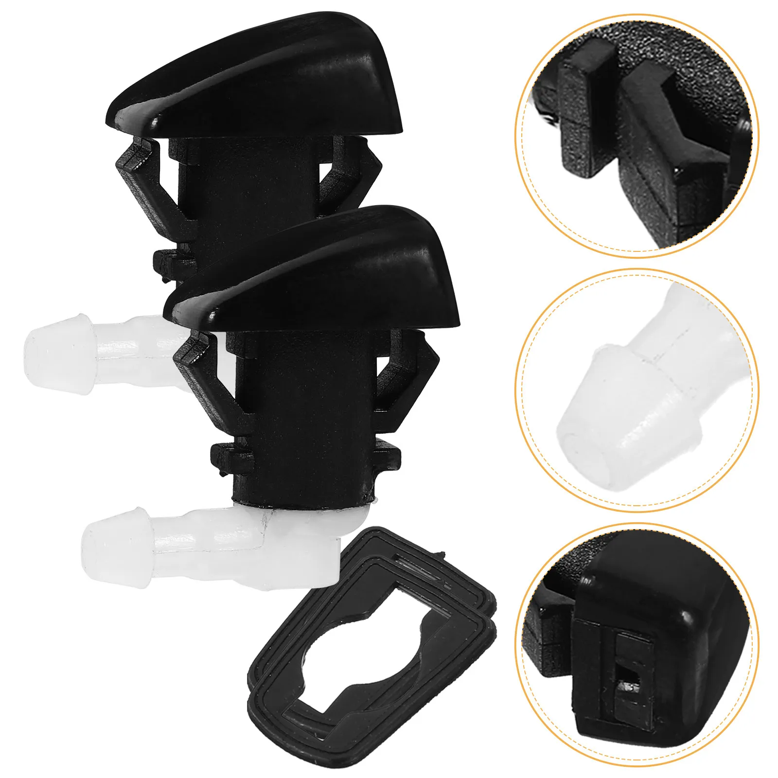 1Pair Automotive Windshield Washer Nozzle Sturdy ABS Construction Accurate Spray Pattern Easy DIY Installation Windshield Nozzle
1Pair Automotive Windshield Washer Nozzle Sturdy ABS Construction Accurate Spray Pattern Easy DIY Installation Windshield Nozzle