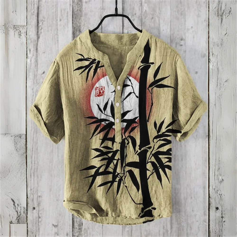 Men's Short Sleeve Polo Shirt Imitation Linen Shirt Hot Sale Vintage Hawaiian Men's Casual Clothing Digital Print Bamboo Graphic
Men's Short Sleeve Polo Shirt Imitation Linen Shirt Hot Sale Vintage Hawaiian Men's Casual Clothing Digital Print Bamboo Graphic