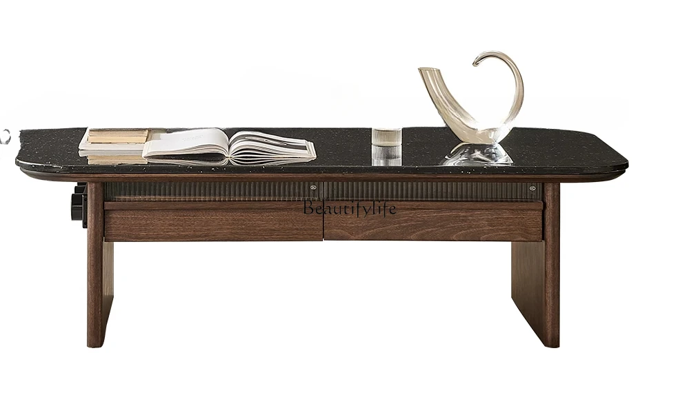 Nordic solid wood coffee table living room household North American black walnut tea table small apartment simple
Nordic solid wood coffee table living room household North American black walnut tea table small apartment simple