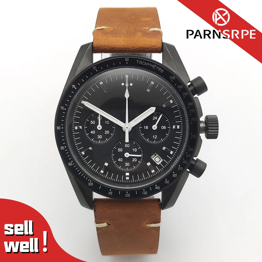 Vintage 3 colors Leather strap 40mm Watches Quartz Watch VK63 Sapphire Men's multifunctional chronograph watch
Vintage 3 colors Leather strap 40mm Watches Quartz Watch VK63 Sapphire Men's multifunctional chronograph watch