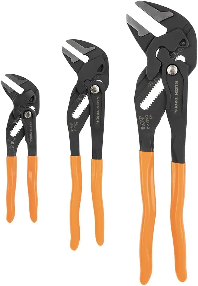 Adjustable Pliers Wrench Set, 7/10/12-Inch, 3-Piece, Compact High-Leverage Parallel Smooth Jaw
Adjustable Pliers Wrench Set, 7/10/12-Inch, 3-Piece, Compact High-Leverage Parallel Smooth Jaw