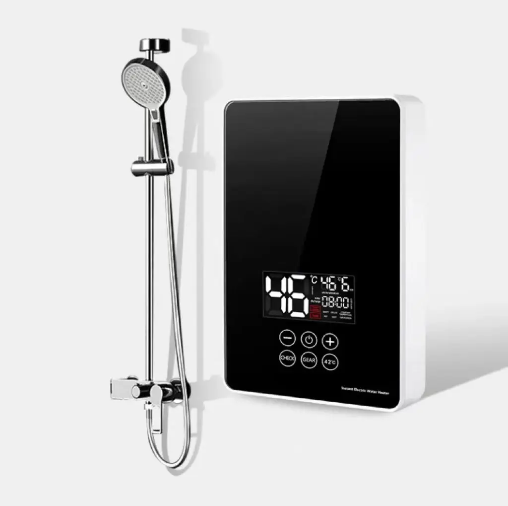 High Quality 3.5KW-6.5KW Electric Tankless Water Heater 220V 110V for Shower with US & EU Plugs ROHS Certified
High Quality 3.5KW-6.5KW Electric Tankless Water Heater 220V 110V for Shower with US & EU Plugs ROHS Certified