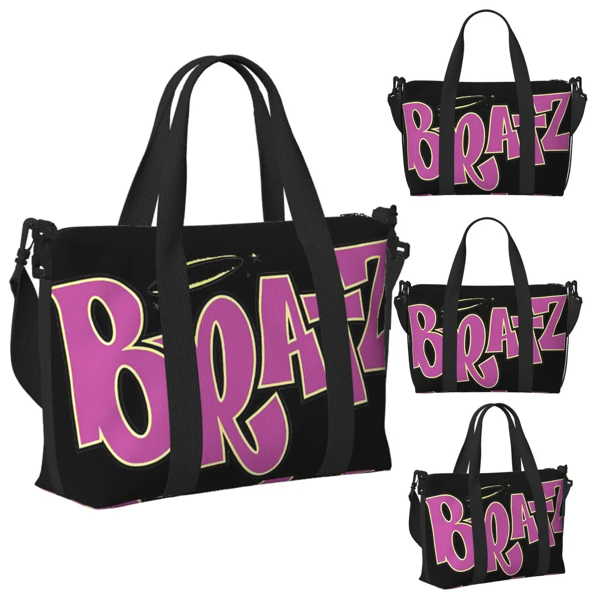 Пляжная дорожная сумка с логотипом Bratz на заказ, большая вместительная сумка-тоут для спортзала, спортивная женская дорожная сумка для покупок
Пляжная дорожная сумка с логотипом Bratz на заказ, большая вместительная сумка-тоут для спортзала, спортивная женская дорожная сумка для покупок