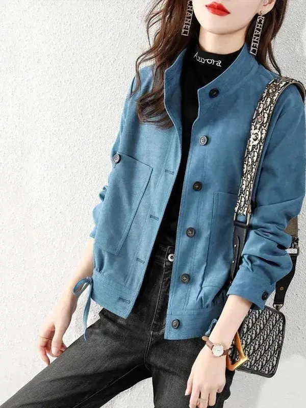 Retro Style Short Jacket Coat for Women Fashionable Biker Vintage Label Removed Spring Autumn plus Size Ladies Outerwear
Retro Style Short Jacket Coat for Women Fashionable Biker Vintage Label Removed Spring Autumn plus Size Ladies Outerwear