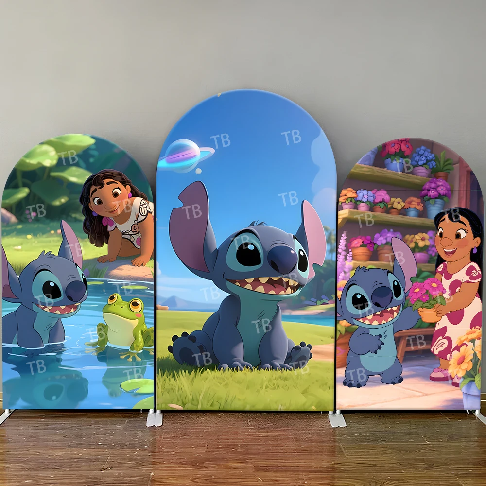 Stitch & Lilo Arch Backdrop Cover Disney Pond Flower Planet Elements, Cheerful Photo Booth Props for Parties & Home Decoration
Stitch & Lilo Arch Backdrop Cover Disney Pond Flower Planet Elements, Cheerful Photo Booth Props for Parties & Home Decoration