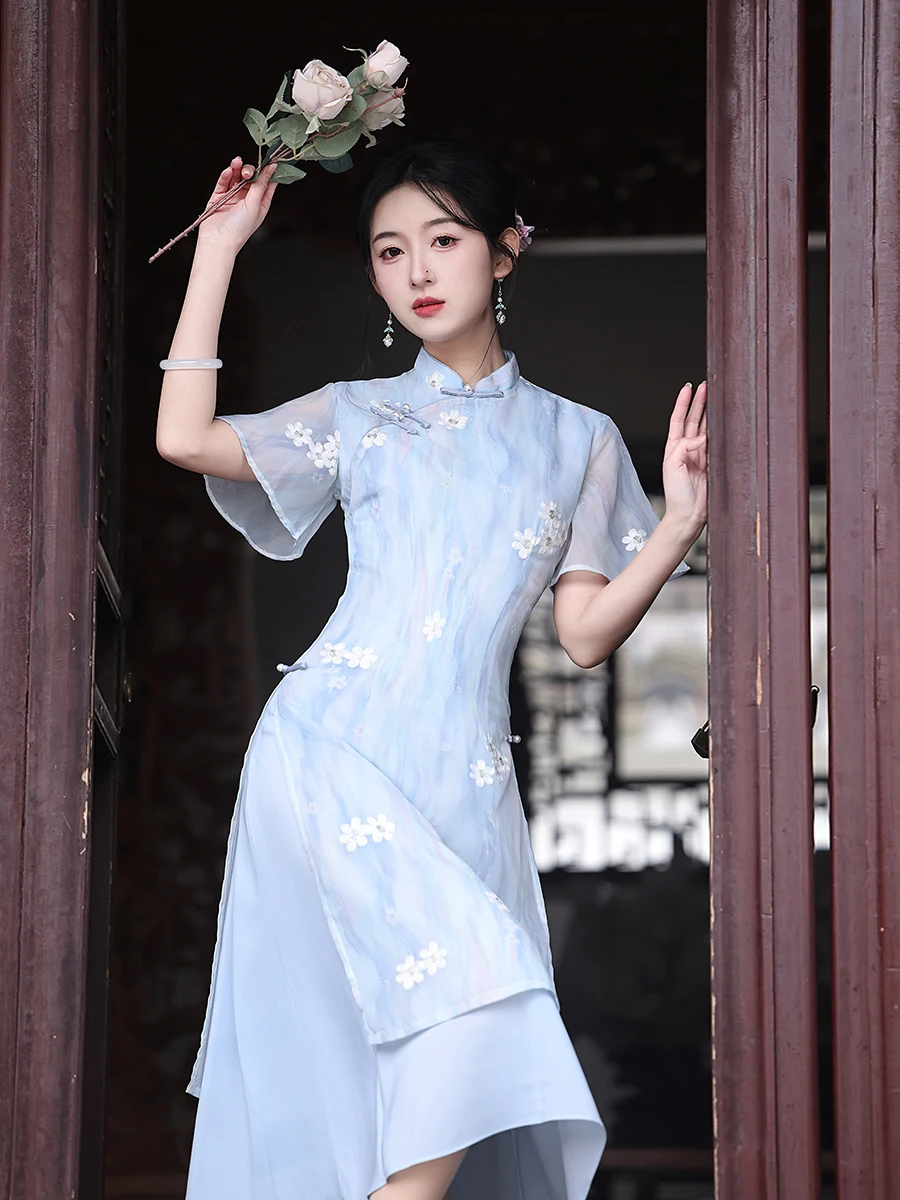 Синяя женская юбка-миди с вышивкой в китайском стиле, новая модель, летняя, с цветочным узором
Синяя женская юбка-миди с вышивкой в китайском стиле, новая модель, летняя, с цветочным узором