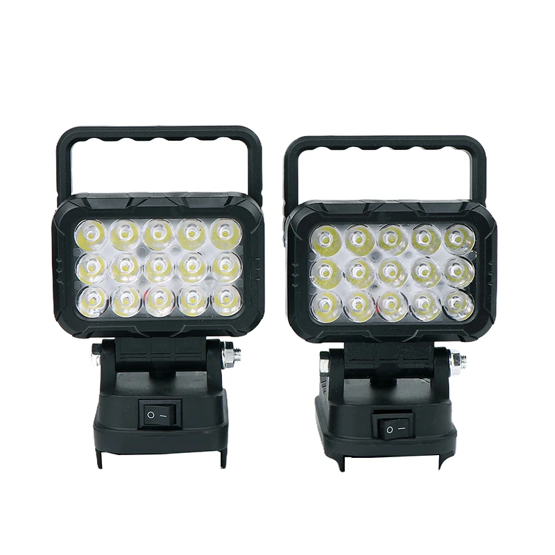 15 Beads LED Working Light Spotlight Hand Lantern 21V Li-ion Battery Rechargeable Home Emergency Lighting Maintenance Light
15 Beads LED Working Light Spotlight Hand Lantern 21V Li-ion Battery Rechargeable Home Emergency Lighting Maintenance Light