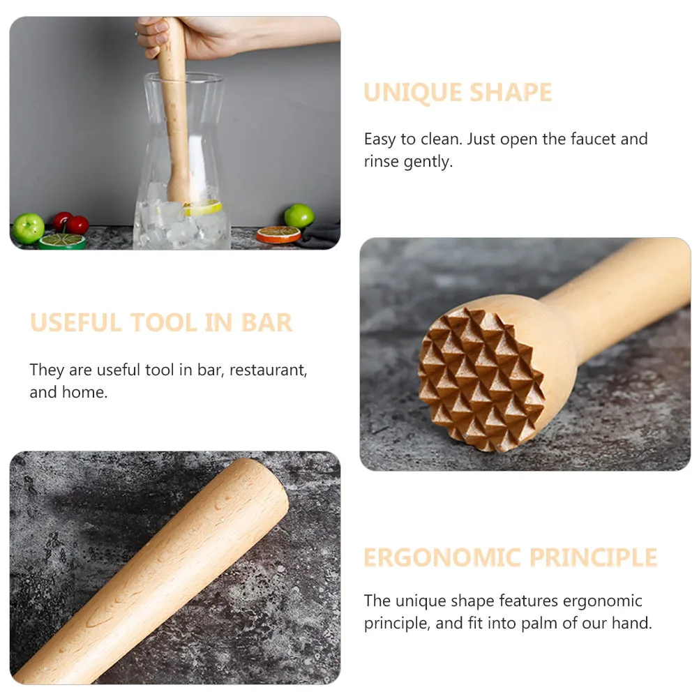 1Pcs Wooden Masher for Bar Kitchen Beech Pestle Stick Ice Crushed Tool Cocktail Mixing Rod Drink Preparation Essential
1Pcs Wooden Masher for Bar Kitchen Beech Pestle Stick Ice Crushed Tool Cocktail Mixing Rod Drink Preparation Essential