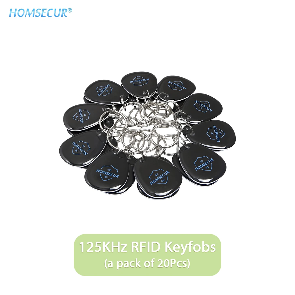 HOMSECUR 20шт 125 кГц бесконтактные идентификационные карты брелоки для видеодомофона, домофона, контроля доступа и других ID-ридеров
HOMSECUR 20шт 125 кГц бесконтактные идентификационные карты брелоки для видеодомофона, домофона, контроля доступа и других ID-ридеров