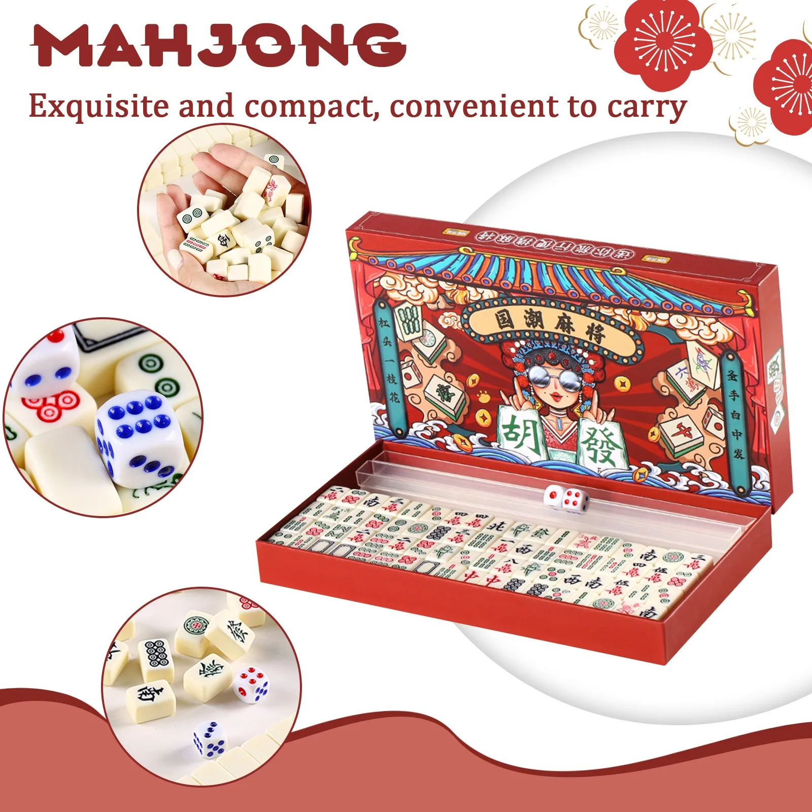 144pcs Portable Mahjong, Table Games Portable Travel Set Chinese Mahjong Classic Traditional Chinese Table Games, Party Gift 
144pcs Portable Mahjong, Table Games Portable Travel Set Chinese Mahjong Classic Traditional Chinese Table Games, Party Gift